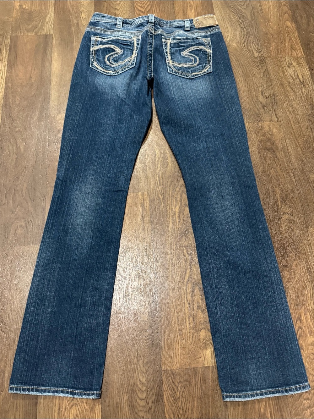 SILVER Aiko Baby Boot Jeans Size 30 Women’s Bootcut Dark Wash Stretch W30” L33” - Picture 3 of 8